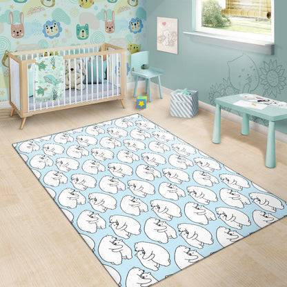 Polar Bear Pattern Print Design PB08 Area Rugs