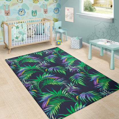Palm Leaves Pattern Print Design PL04 Area Rugs