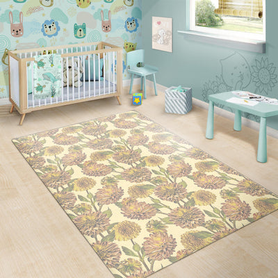 Dahlia Pattern Print Design DH09 Area Rugs