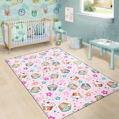 Cupcake Pattern Print Design CP03 Area Rugs