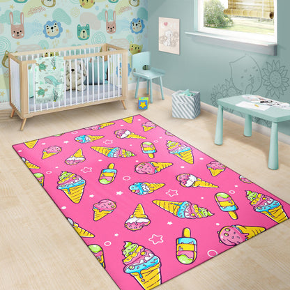 Ice Cream Pattern Print Design IC04 Area Rugs