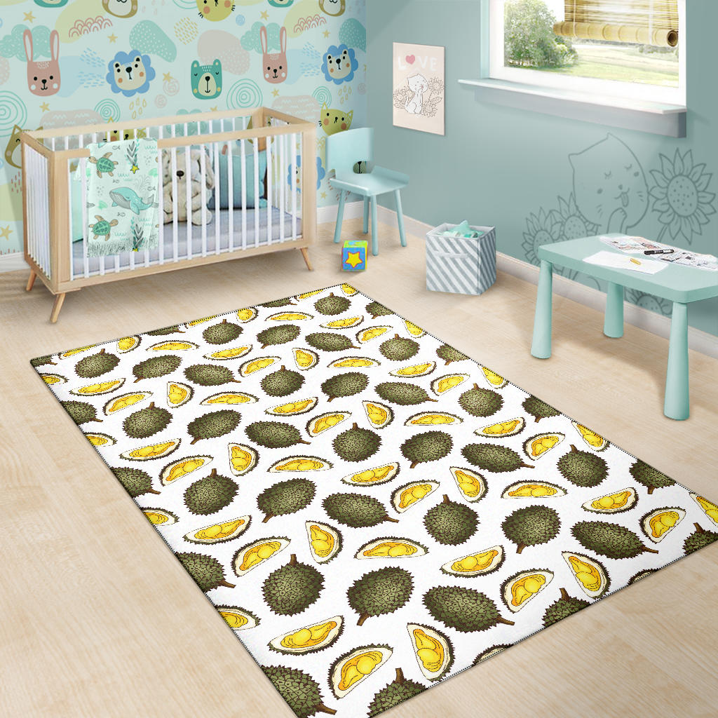 Durian Pattern Print Design DR03 Area Rugs