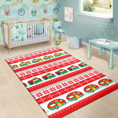 Camper Camping Ugly Christmas Design Print Area Rugs