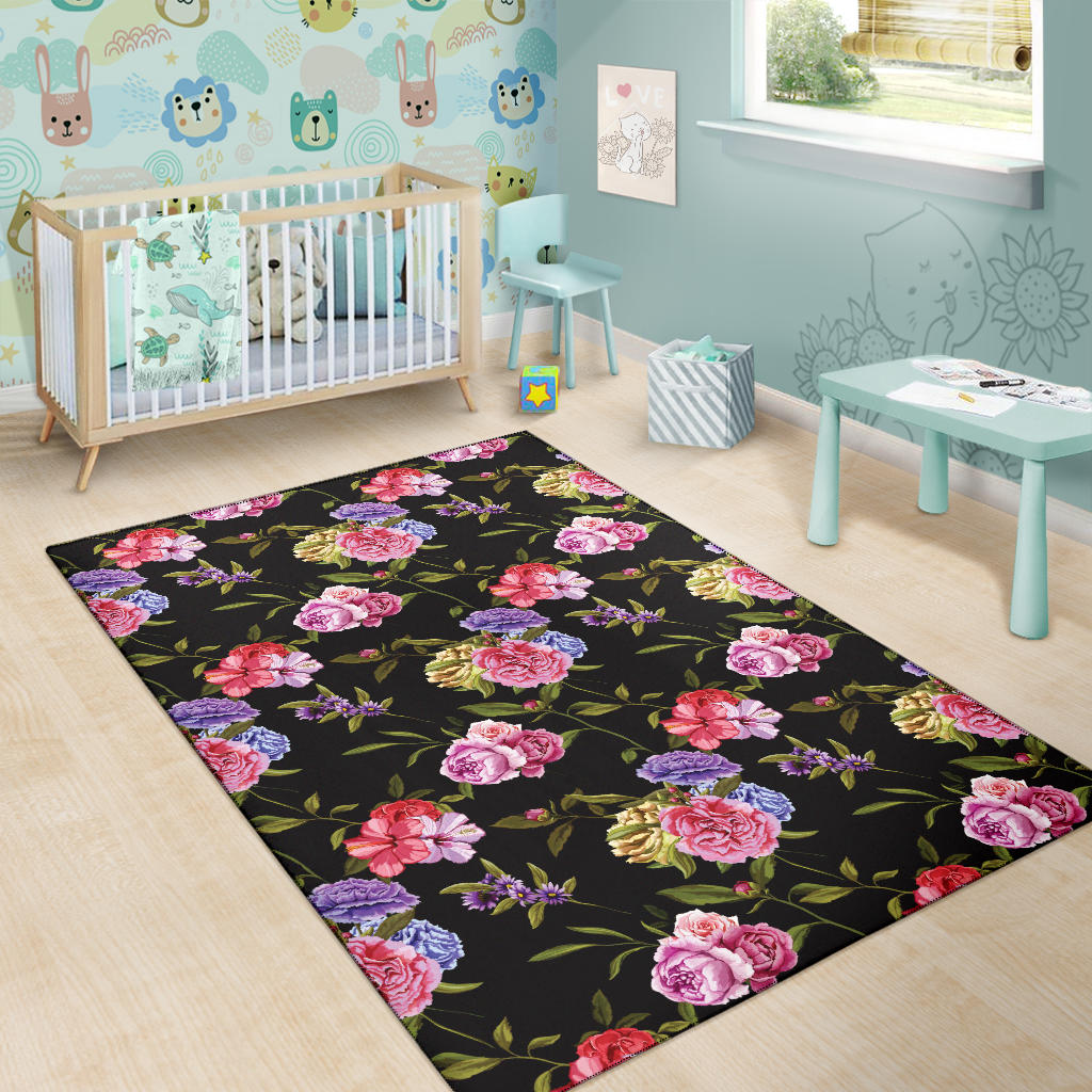 Carnations Pattern Print Design CN05 Area Rugs