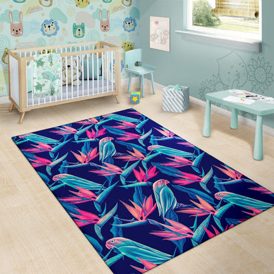 Tropical Flower Pattern Print Design TF024 Area Rugs