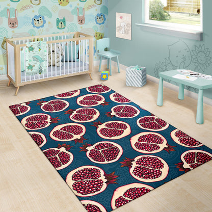 Pomegranate Pattern Print Design PG02 Area Rugs