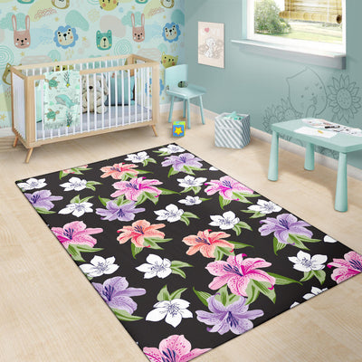 Lily Pattern Print Design LY02 Area Rugs