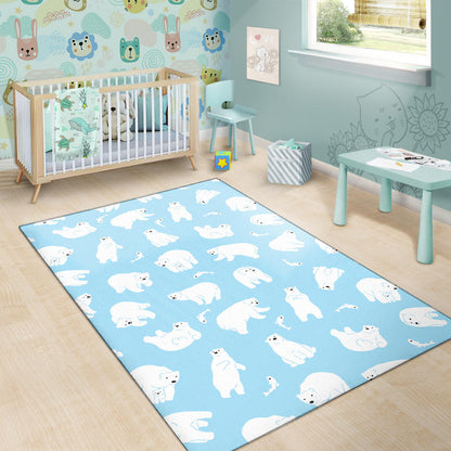Polar Bear Pattern Print Design PB01 Area Rugs