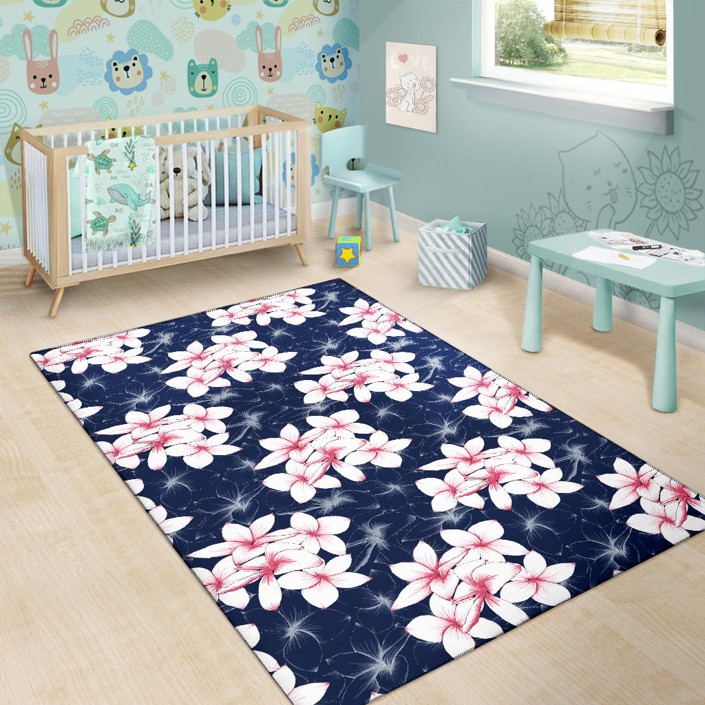 Plumeria Pattern Print Design PM017 Area Rugs