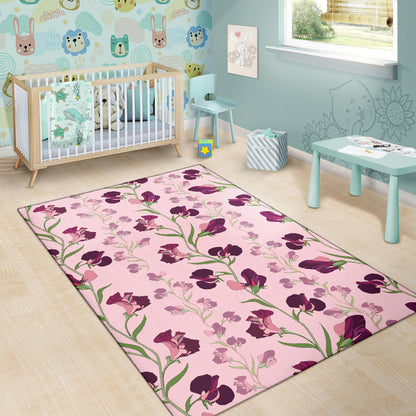 Peony Pattern Print Design PE09 Area Rugs