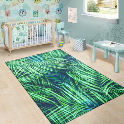 Palm Leaves Pattern Print Design PL02 Area Rugs