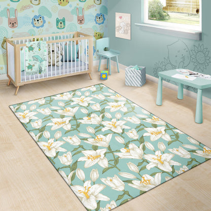 Lily Pattern Print Design LY09 Area Rugs