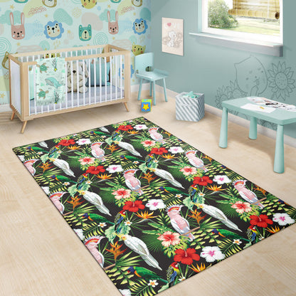 Tropical Flower Pattern Print Design TF03 Area Rugs