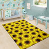 Sunflower Pattern Print Design SF011 Area Rugs