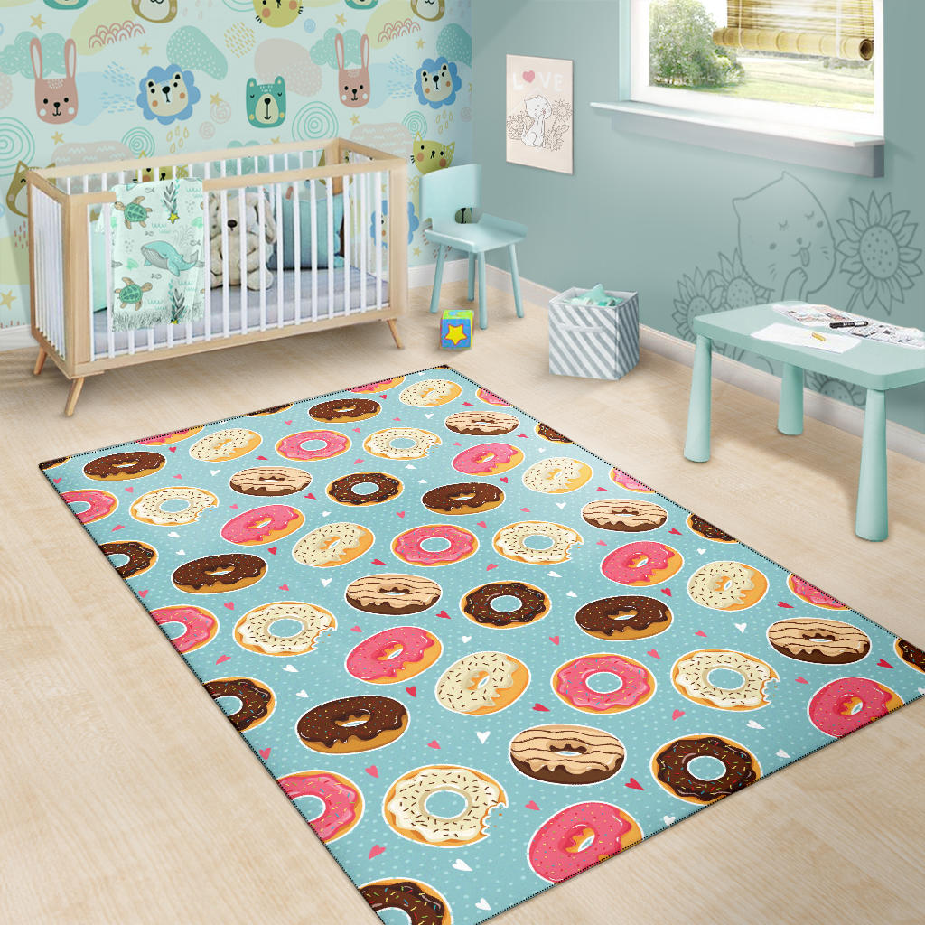 Donut Pattern Print Design DN04 Area Rugs