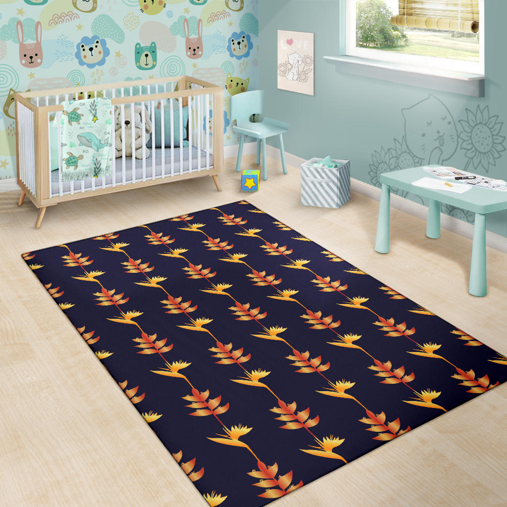 Heliconia Pattern Print Design HL06 Area Rugs