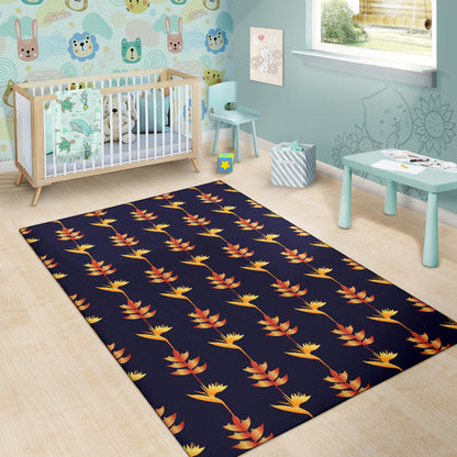 Heliconia Pattern Print Design HL06 Area Rugs