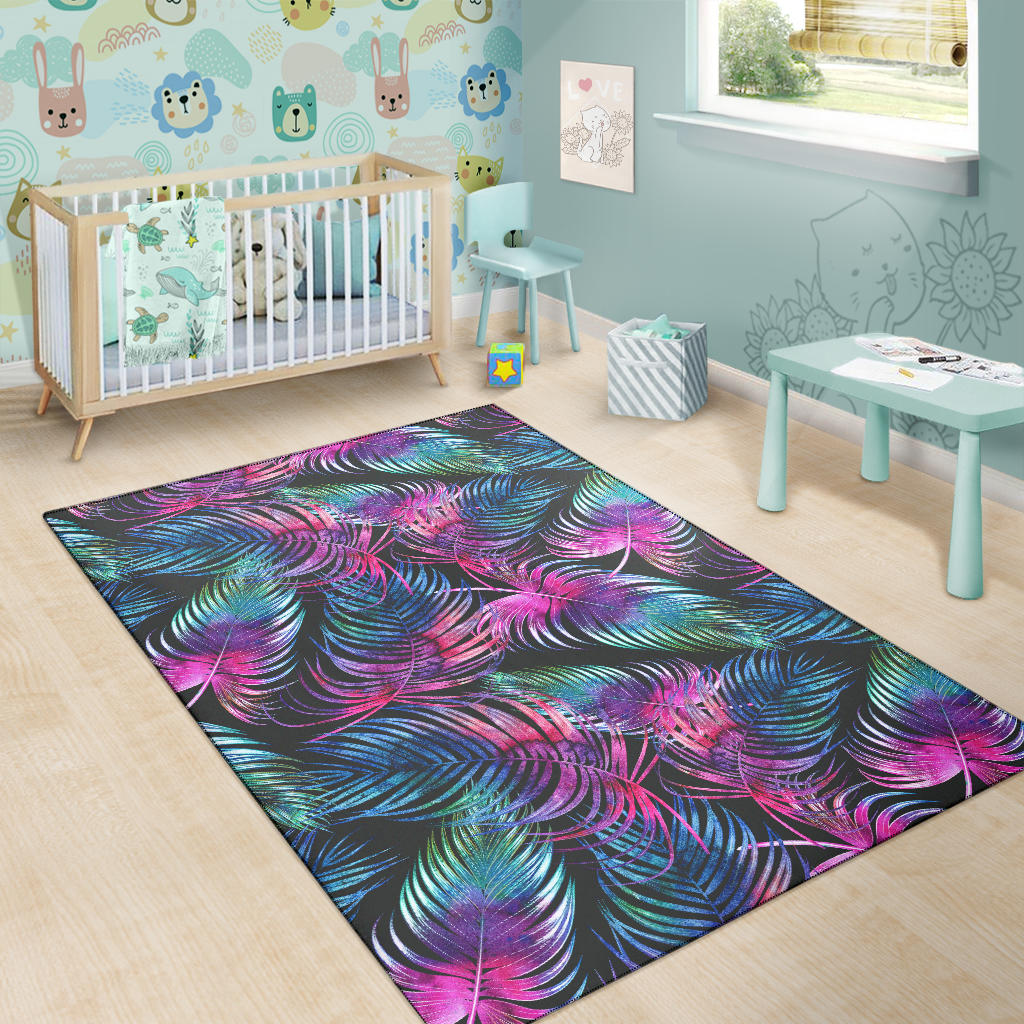 Palm Leaves Pattern Print Design PL010 Area Rugs