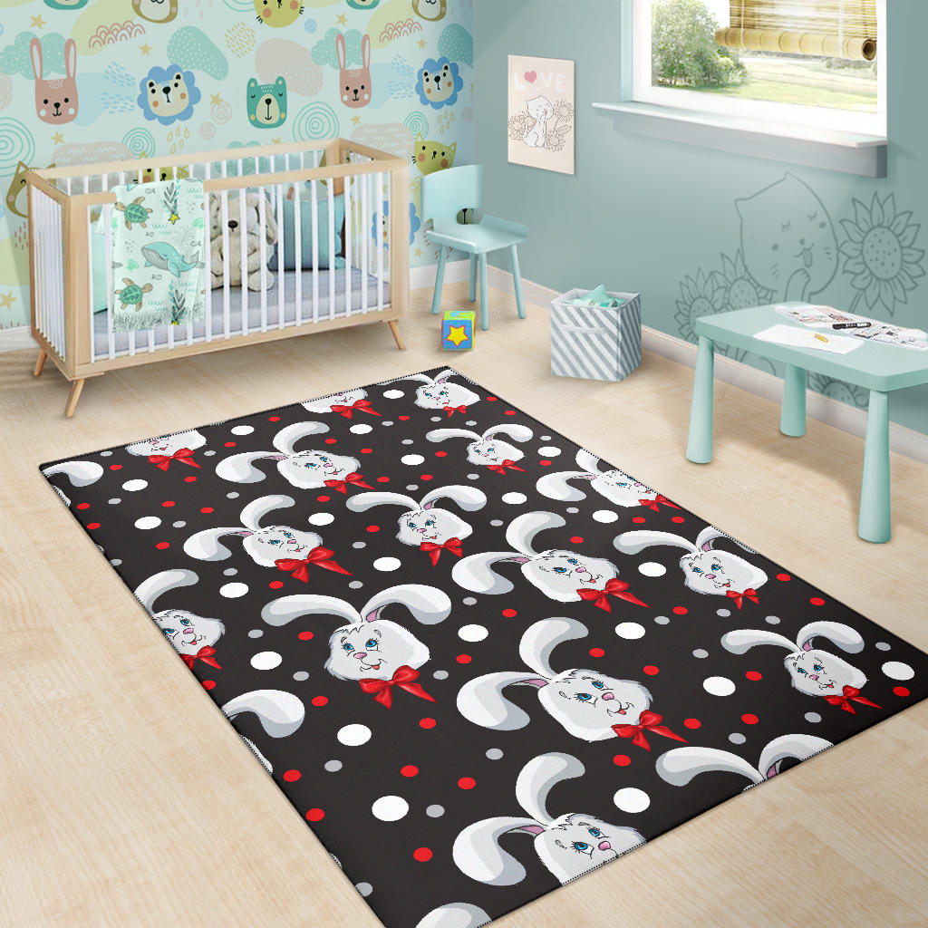 Rabbit Pattern Print Design RB012 Area Rugs