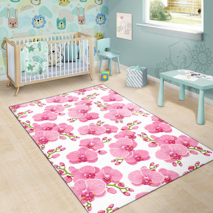 Orchid Pink Pattern Print Design OR07 Area Rugs
