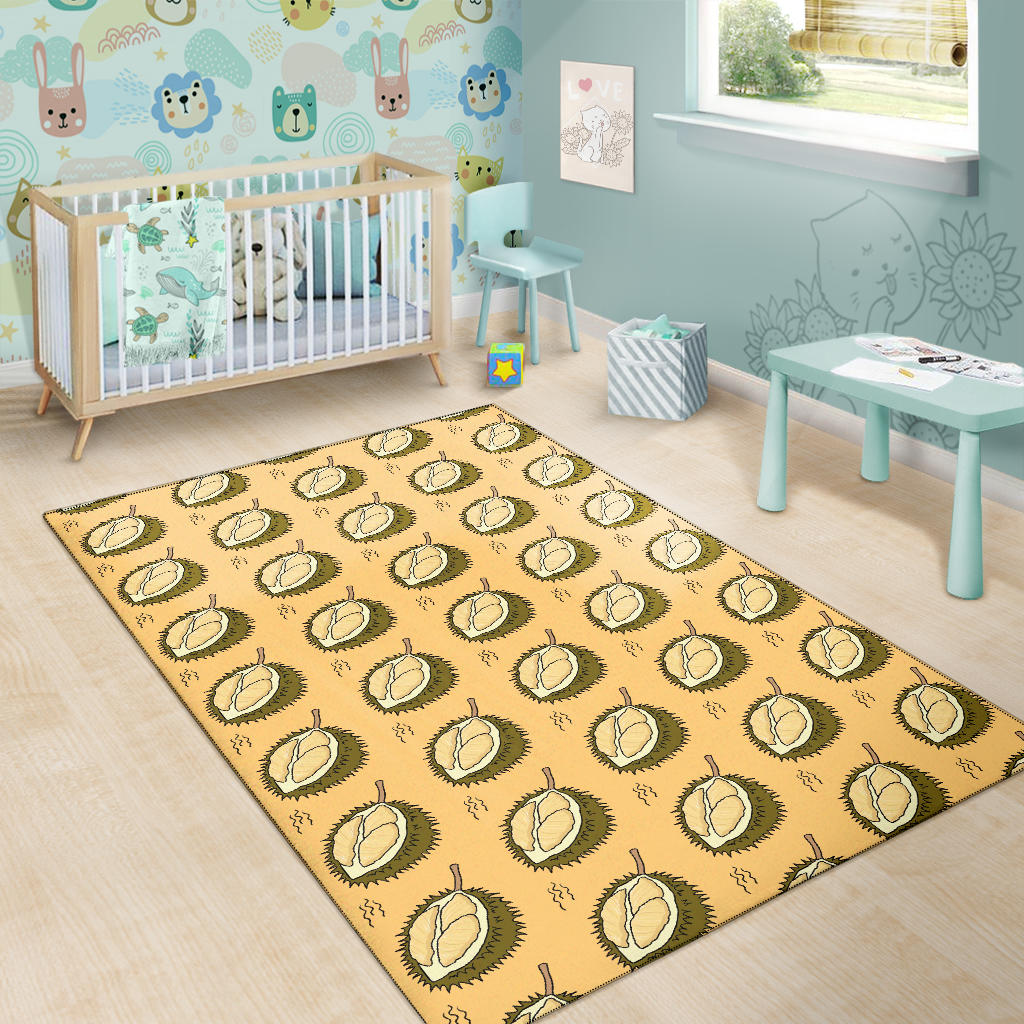 Durian Pattern Print Design DR02 Area Rugs