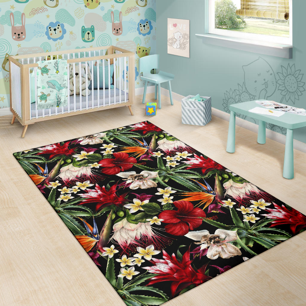 Summer Floral Pattern Print Design SF03 Area Rugs