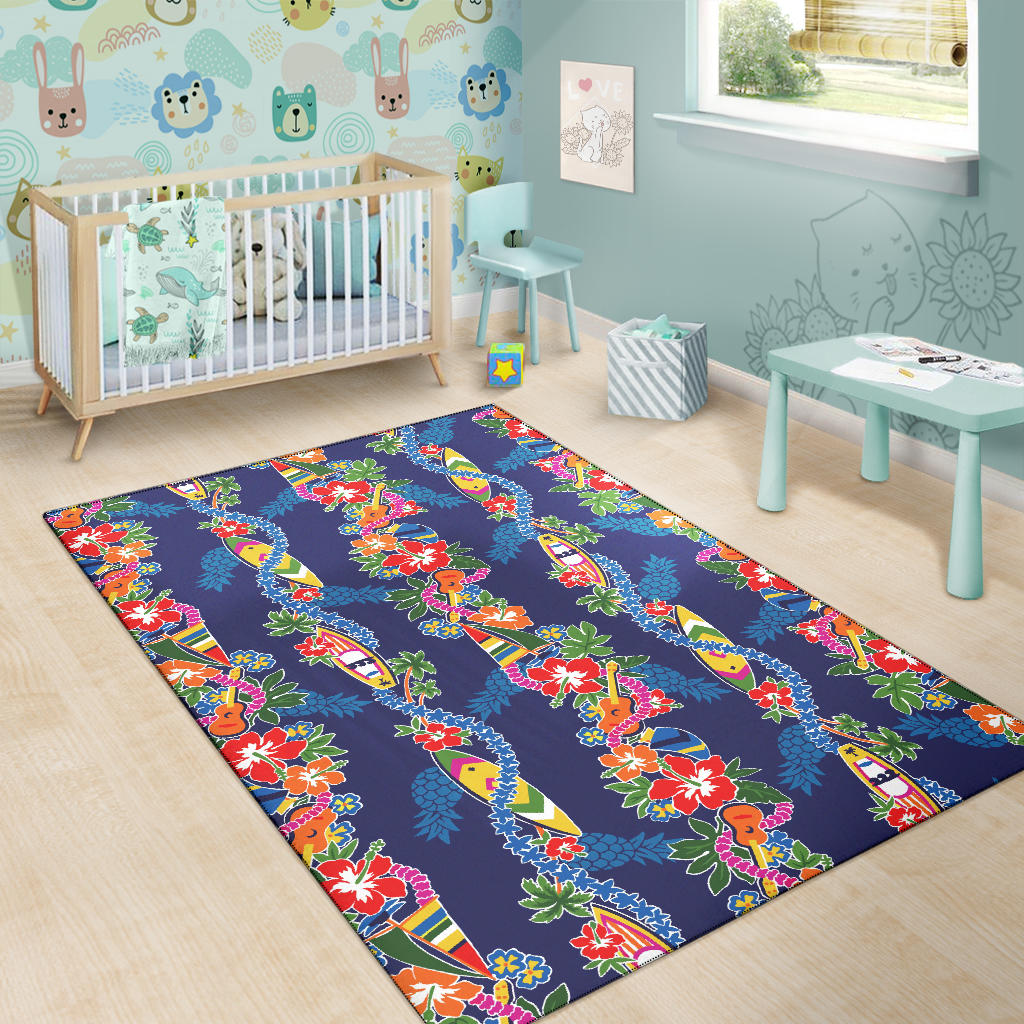 Hawaiian Themed Pattern Print Design H04 Area Rugs