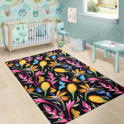 Tropical Flower Pattern Print Design TF016 Area Rugs
