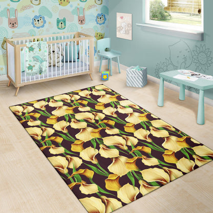 Lily Pattern Print Design LY013 Area Rugs