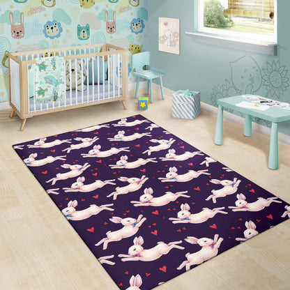 Rabbit Pattern Print Design RB016 Area Rugs
