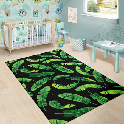 Banana Leaf Pattern Print Design BL02 Area Rugs