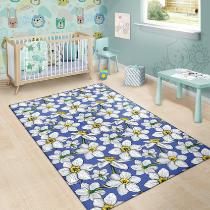 Daffodils Pattern Print Design DF08 Area Rugs