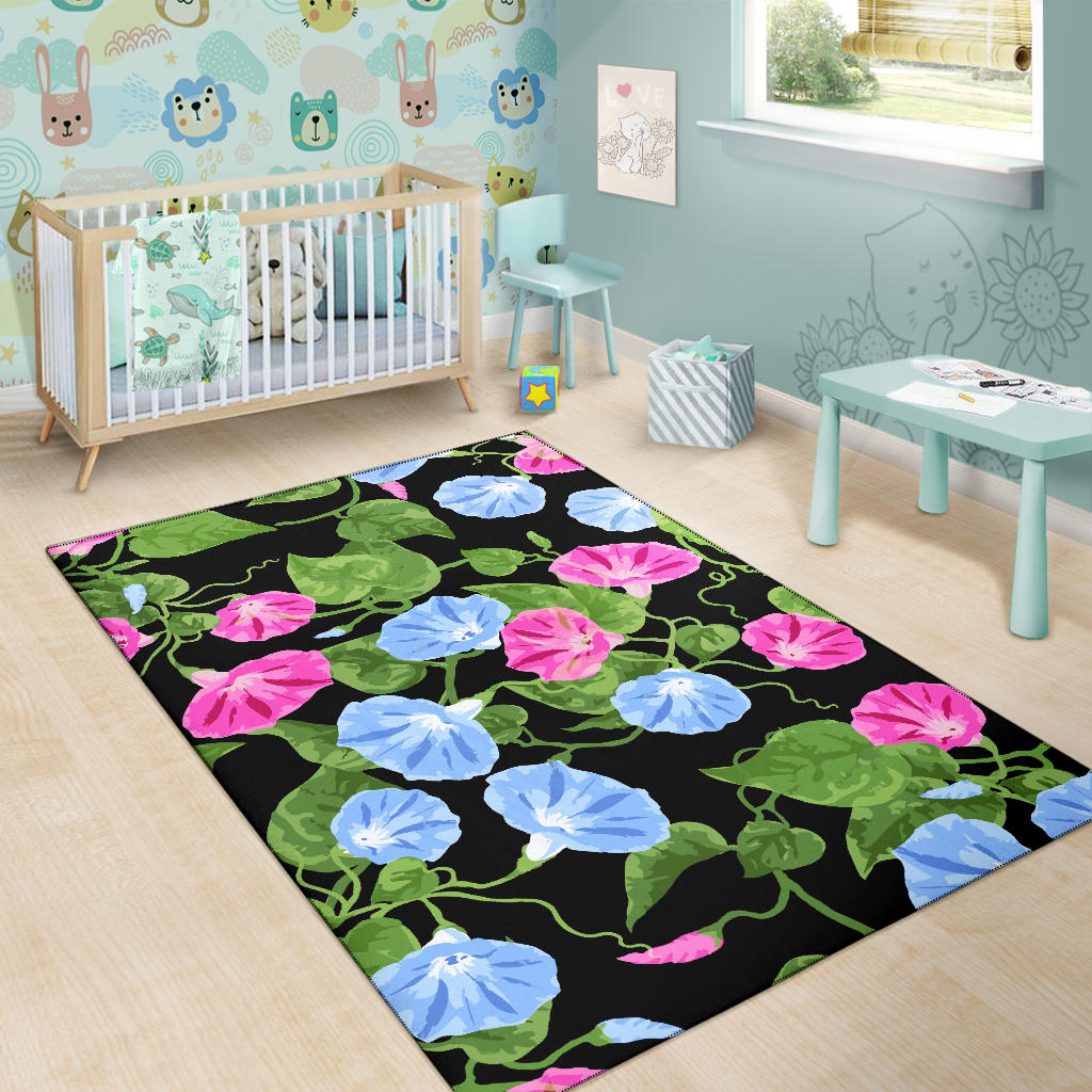 Morning Glory Pattern Print Design MG04 Area Rugs