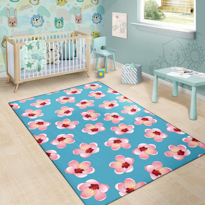 Cherry Blossom Pattern Print Design CB09 Area Rugs