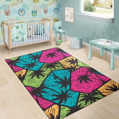 Palm Tree Pattern Print Design PT09 Area Rugs