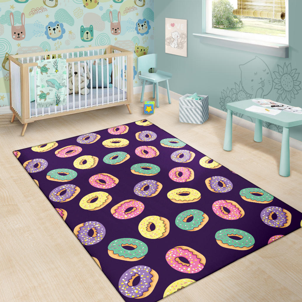 Donut Pattern Print Design DN08 Area Rugs