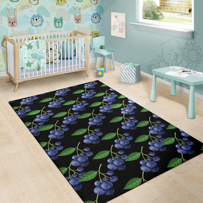 Blueberry Pattern Print Design BB01 Area Rugs