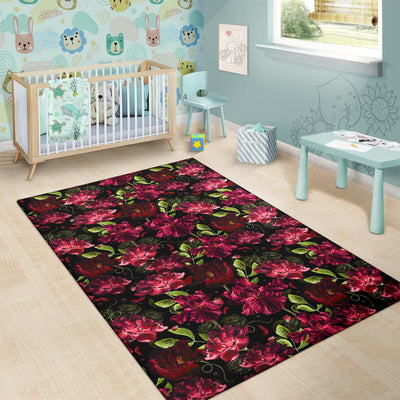 Iris Pattern Print Design IR03 Area Rugs