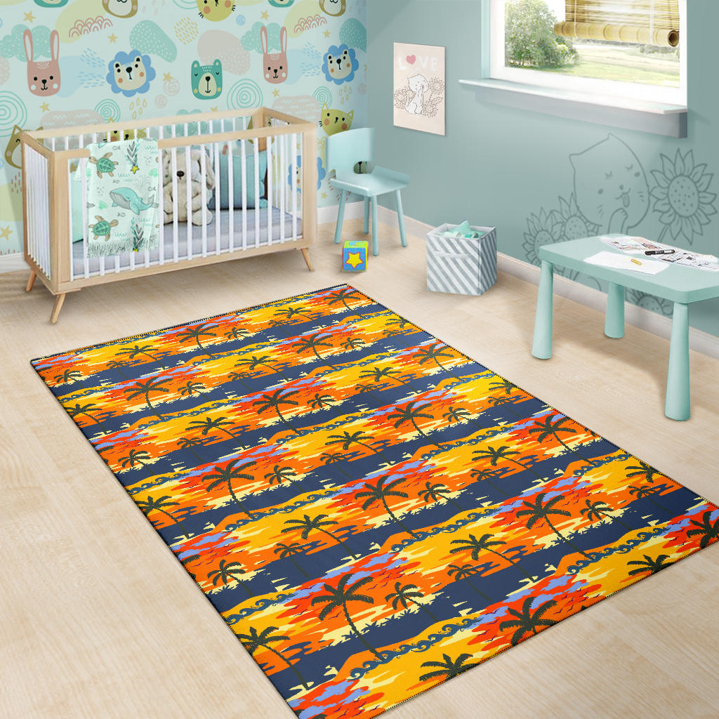 Palm Tree Pattern Print Design PT010 Area Rugs