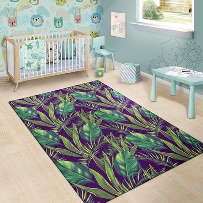 Palm Leaves Pattern Print Design PL03 Area Rugs