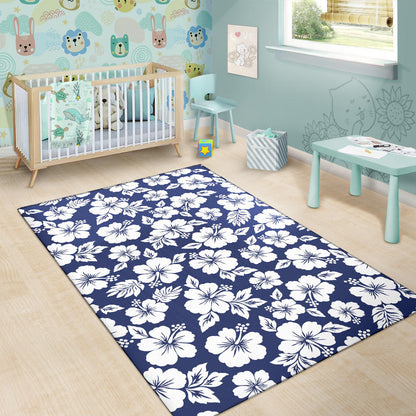 Hibiscus Pattern Print Design HB012 Area Rugs