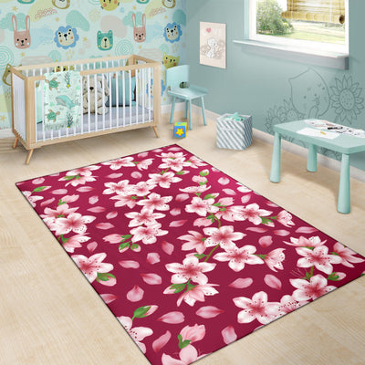 Cherry Blossom Pattern Print Design CB06 Area Rugs