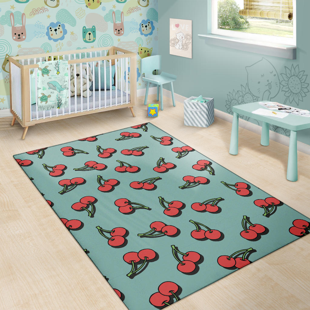 Cherry Pattern Print Design CH03 Area Rugs