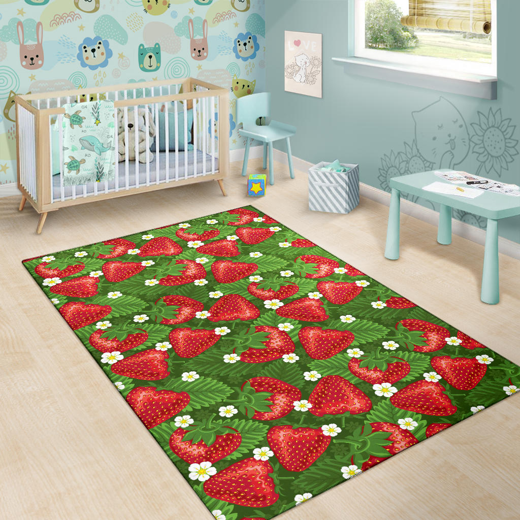 Strawberry Pattern Print Design SB05 Area Rugs