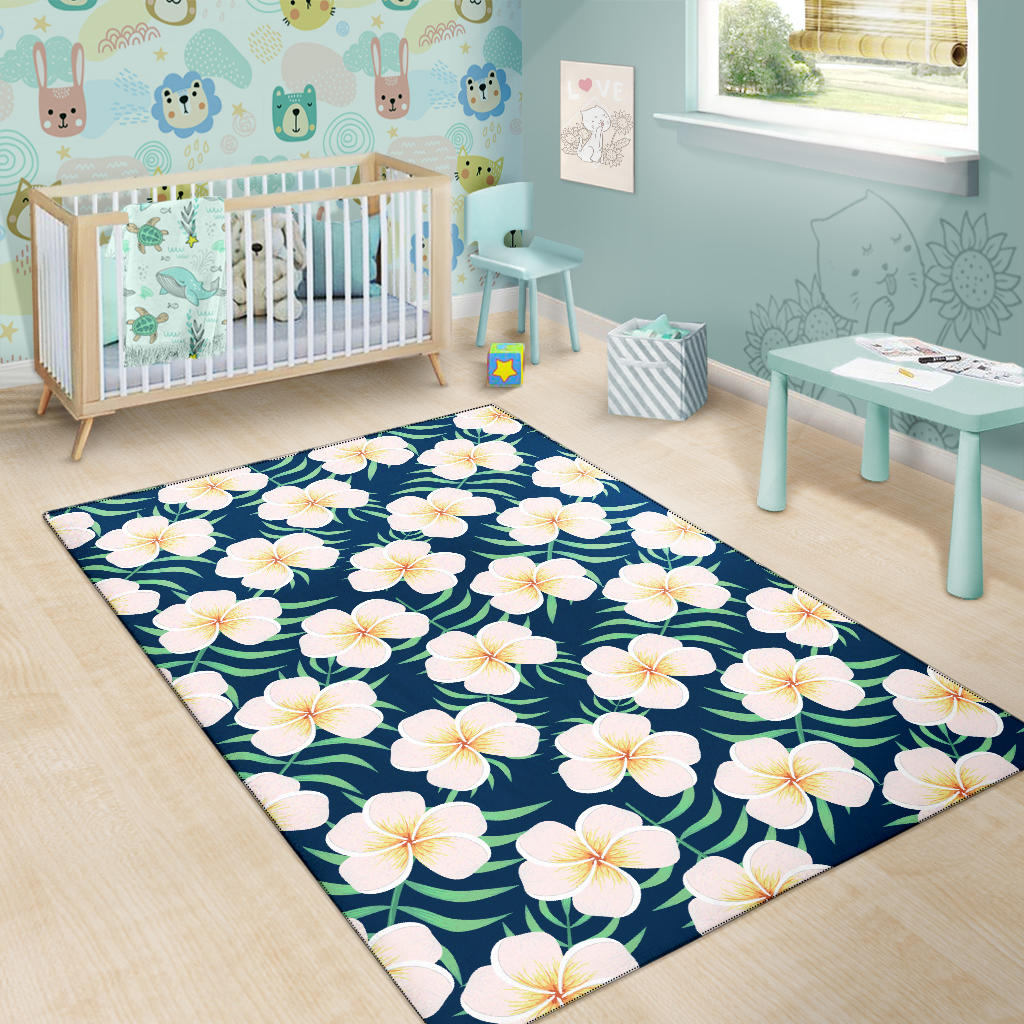 Pink Plumeria Pattern Print Design PM016 Area Rugs