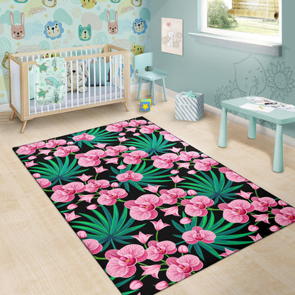 Orchid Pink Pattern Print Design OR06 Area Rugs
