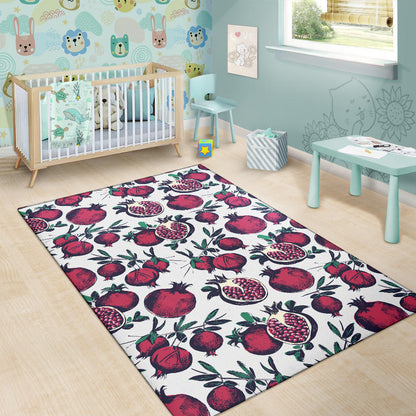 Pomegranate Pattern Print Design PG01 Area Rugs