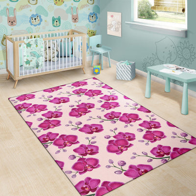 Orchid Purple Pattern Print Design OR04 Area Rugs