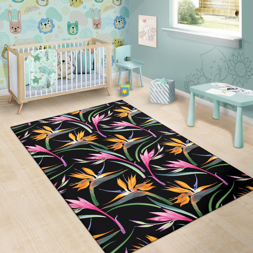 Tropical Flower Pattern Print Design TF017 Area Rugs