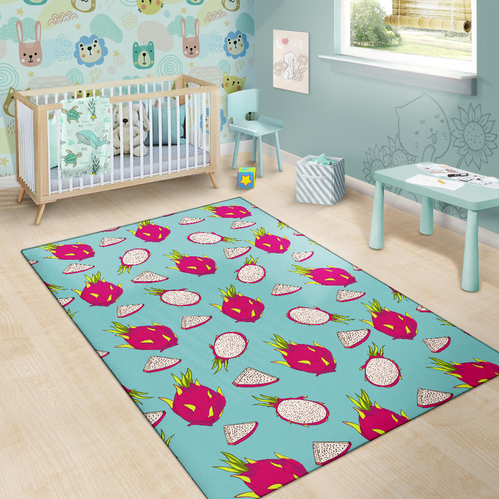 Dragonfruit Pattern Print Design DF01 Area Rugs